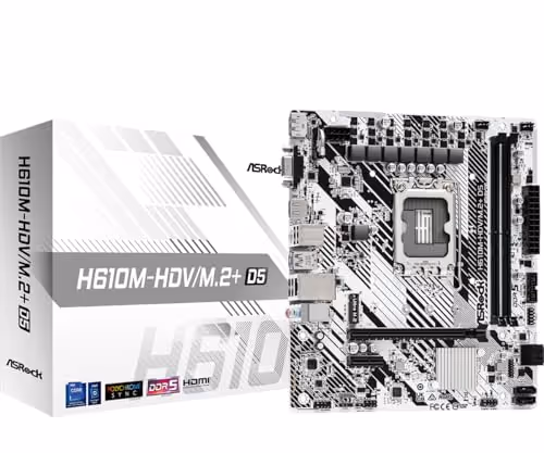 ASRock H610 M-HDV/M.2+ D5 LGA1700 DDR5 Micro ATX