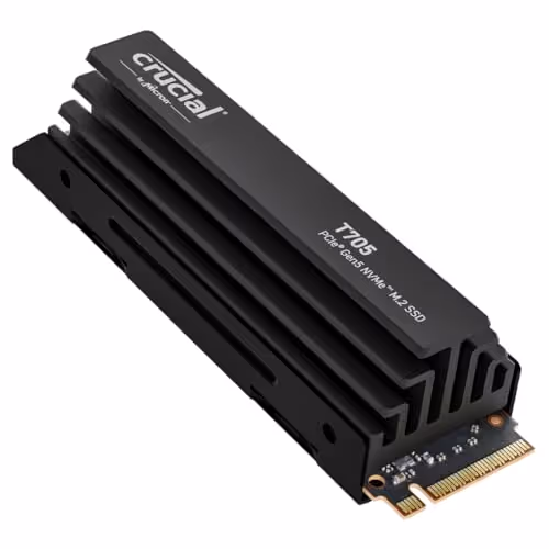 Crucial T705 W/Heatsink 4TB SSD M.2-2280 PCIe 5.0 NVMe