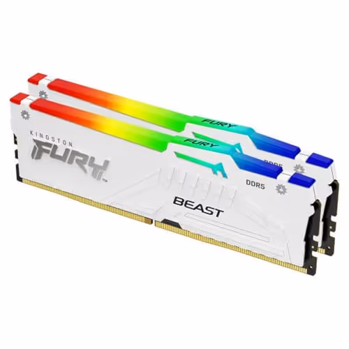 Kingston FURY Beast RGB White DDR5-6000 CL30 64GB (2x32GB)