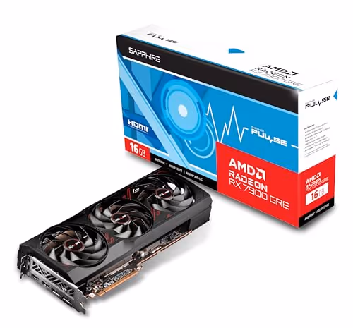 Sapphire PULSE Radeon RX 7900 GRE 16GB GDDR6 Black / Red