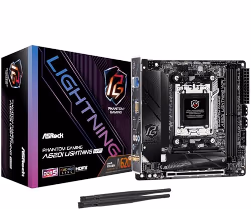 ASROCK A620I PHANTOM GAMING LIGHTNING WIFI AM5 DDR5 MINI-ITX
