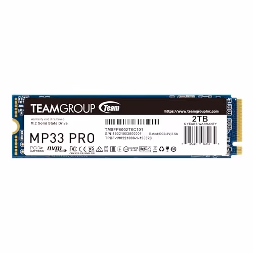 TEAMGROUP MP33 PRO 2TB M.2 SSD PCIe 3.0 NVMe