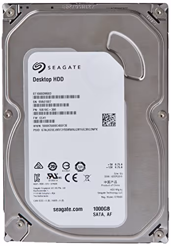 Seagate BarraCuda 1TB 3.5" HDD 7200RPM SATA