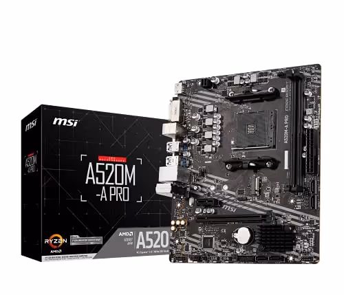 MSI A520M-A PRO Micro ATX AM4