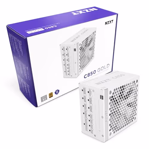 NZXT C850 Fully Modular ATX Power Supply - 850 Watts ATX 3.1 - White
