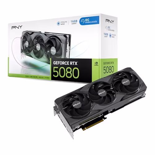 PNY GeForce RTX 5080 16GB Overclocked Triple Fan GDDR7