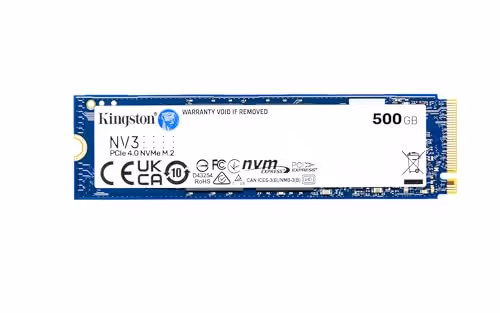 Kingston NV3 500GB SSD M.2-2280 PCIe 4.0 X4 NVMe