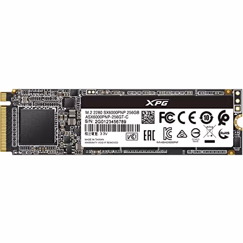 ADATA XPG SX6000 256GB SSD M.2-2280 PCIe 3.0 X2 NVMe