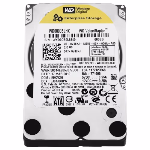 Western Digital VelociRaptor 600GB HDD 2.5" 10000RPM SATA Internal
