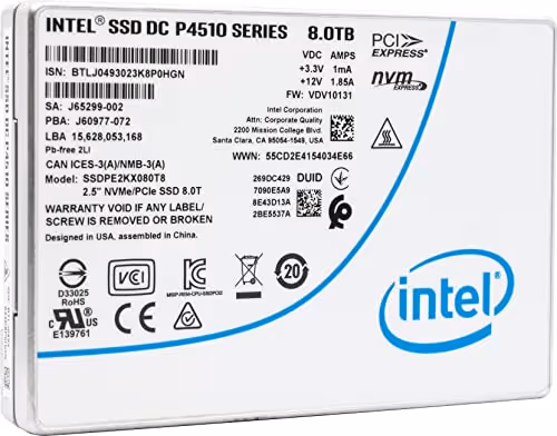 Intel DC P4510 8TB SSD 2.5" NVMe