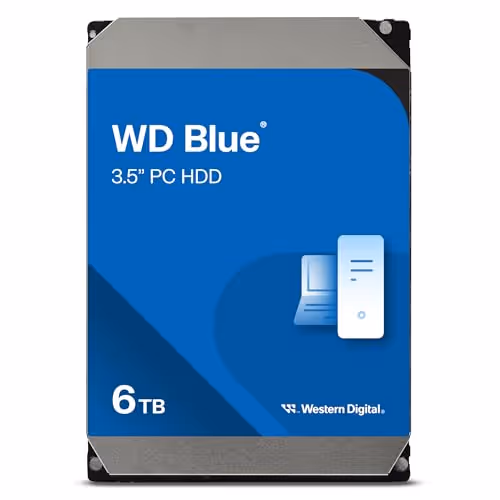 Western Digital WD Blue 6TB HDD 3.5" 5400RPM SATA 3.0 Gb/s Internal