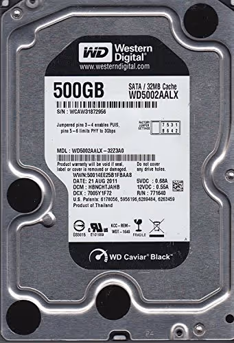 Western Digital Caviar Black 500GB 3.5" HDD 7200RPM SATA 6.0 Gb/s