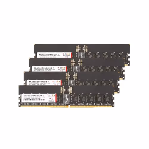 V-Color ECC Registered DIMM 128GB (4x32GB) DDR5 6000 CL32 Black