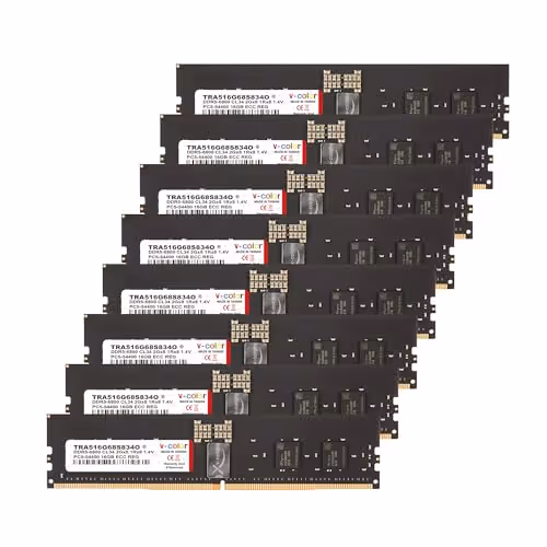 V-Color TRA516G68S834O Registered Black DDR5-6800 CL34 128GB (8x16GB)