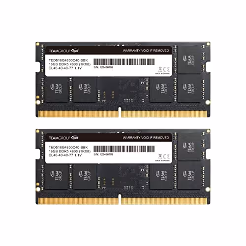 TEAMGROUP Elite Black SODIMM DDR5-4800 CL40 32GB (2x16GB)