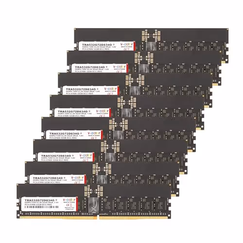 V-Color TRA532G72D834O Black Registered DDR5-7200 CL34 256GB (8x32GB)
