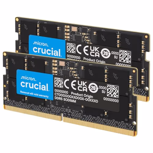 Crucial CT2K16G48C40S5 Black SODIMM DDR5-4800 CL40 32GB (2x16GB)
