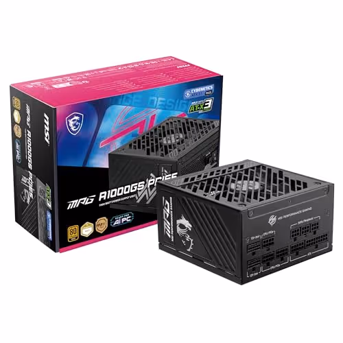 MSI MPG A1000GS PCIE5 Black 1000W Fully Modular 80+ Gold Certified ATX