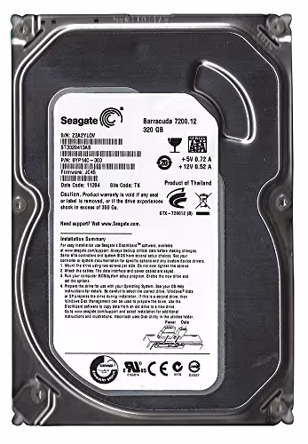Seagate BarraCuda 320GB HDD 7200RPM 3.5" SATA