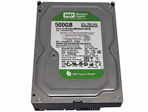 Western Digital Caviar Green 500GB HDD 3.5" SATA