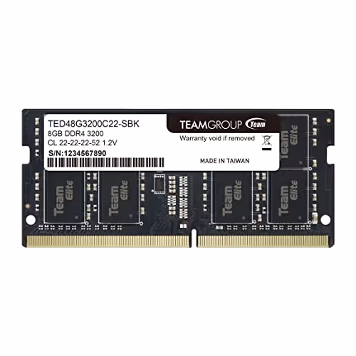 TEAMGROUP Elite Black SODIMM DDR4-3200 CL22 8GB (1x8GB)