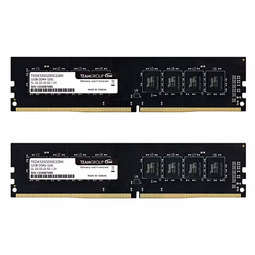 TEAMGROUP Elite Black DDR4-3200 CL22 64GB (2x32GB)