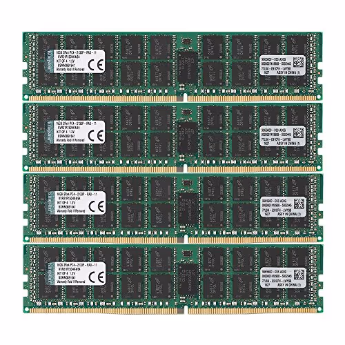 Kingston KVR21R15D4K4/64 Registered Black / Green DDR4-2133 CL15 64GB (4x16GB)