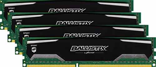 Crucial Ballistix Sport Black / Silver DDR3-1600 CL9 32GB (4x8GB)