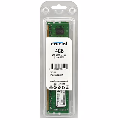 Crucial CT51264BA160B Green DDR3-1600 CL11 4GB (1x4GB)