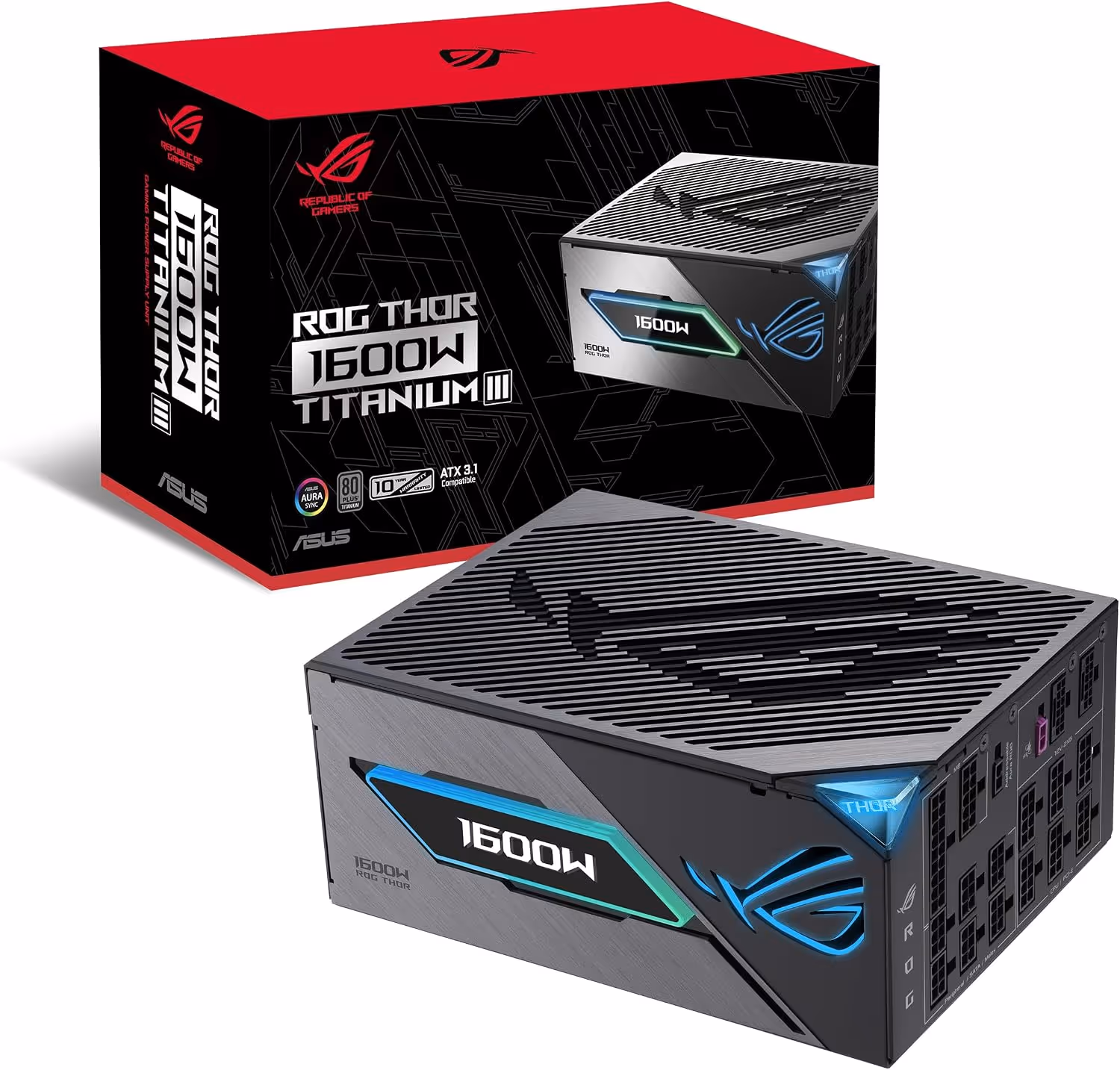 Asus ROG THOR T3 GAMING Black 1600W Fully Modular 80+ Titanium Certified