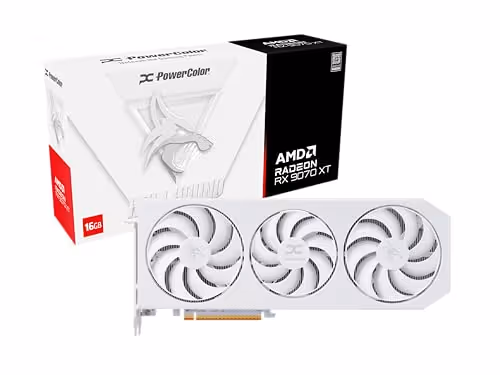 PowerColor Hellhound Spectral White AMD Radeon RX 9070 XT 16GB GDDR6
