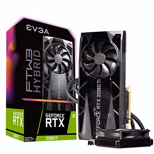 EVGA FTW3 ULTRA HYBRID GAMING GeForce RTX 2080 Ti 11GB GDDR6 Black / Clear