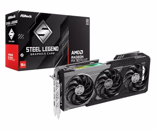 ASRock AMD Radeon RX 9070 XT Steel Legend Dark 16GB GDDR6