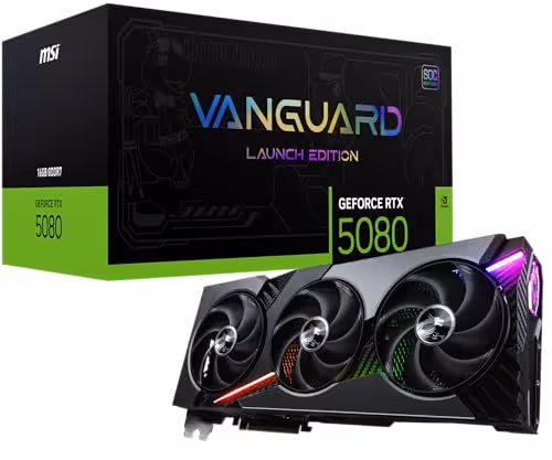 MSI GeForce RTX 5080 16G VANGUARD SOC LAUNCH EDITION