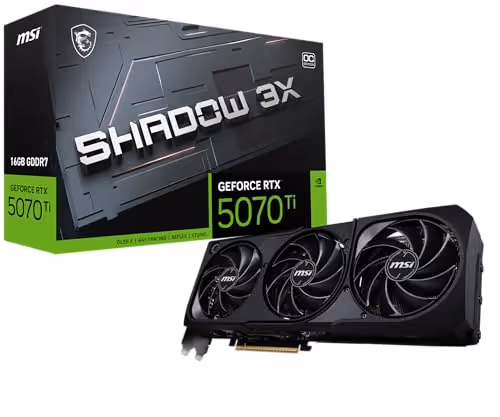 MSI SHADOW 3X OC GeForce RTX 5070 Ti 16GB GDDR7