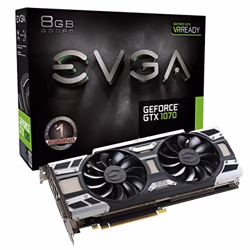EVGA GeForce GTX 1070 ACX 3.0 Black / Silver 8GB GDDR5