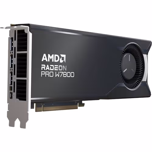 AMD 100-300000075 Radeon PRO W7800 32GB GDDR6 Black