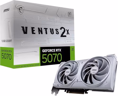 MSI GeForce RTX 5070 12G VENTUS 2X OC WHITE GDDR7