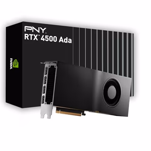 PNY VCNRTX4500ADA-PB RTX 4500 Ada Generation 24GB GDDR6 Black / Gold