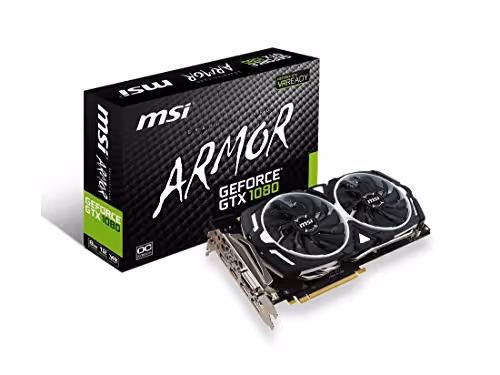 MSI ARMOR OC GeForce GTX 1080 8GB GDDR5X Black White