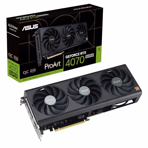 Asus ProArt OC GeForce RTX 4070 SUPER 12GB GDDR6X Black Gold