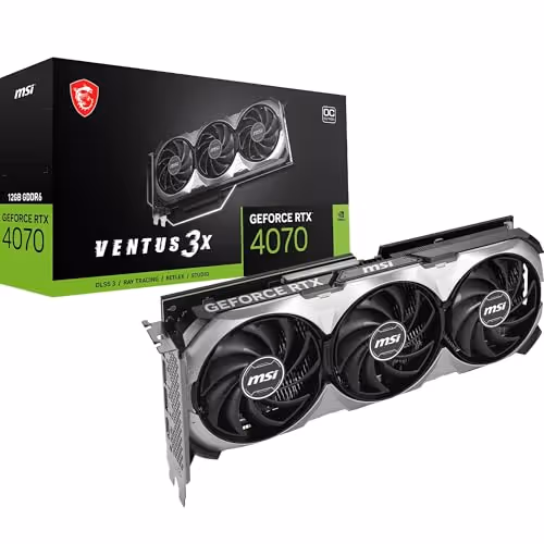 MSI VENTUS 3X E1 OC GeForce RTX 4070 12GB GDDR6 Silver / Black