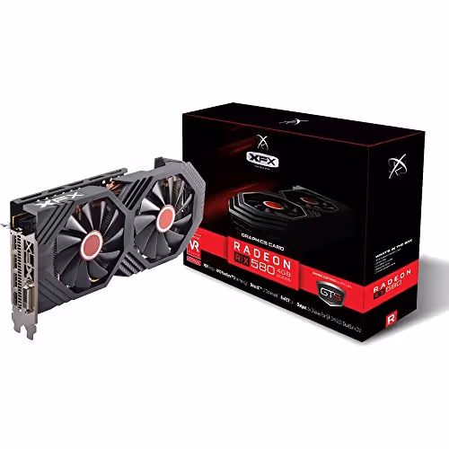 XFX Radeon RX 580 RX-580P427D6 4GB GDDR5 Black / Red