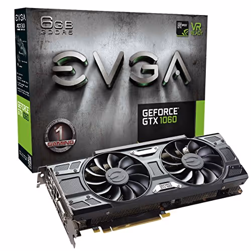 EVGA GeForce GTX 1060 GAMING 6GB GDDR5 Black / Silver