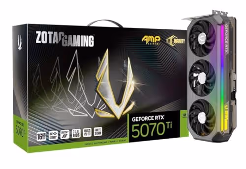 Zotac GAMING AMP Extreme INFINITY GeForce RTX 5070 Ti 16GB GDDR7 Black