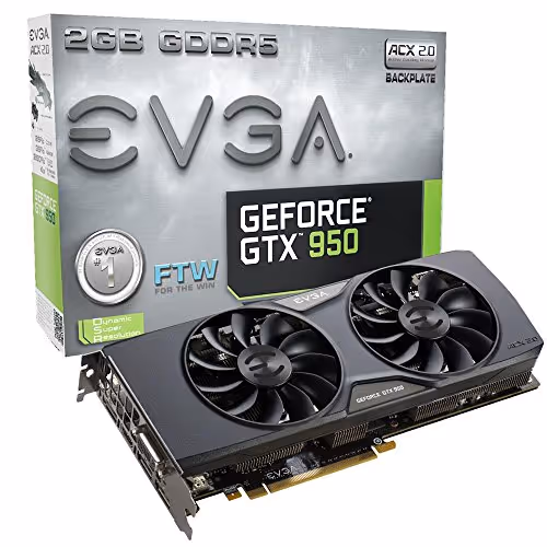 EVGA FTW ACX 2.0 GeForce GTX 950 2GB GDDR5 Black