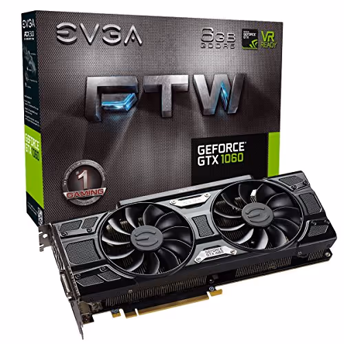 EVGA FTW GAMING GeForce GTX 1060 6GB GDDR5 Black