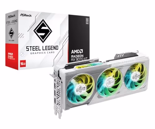 ASRock AMD Radeon RX 9070 XT Steel Legend 16GB
