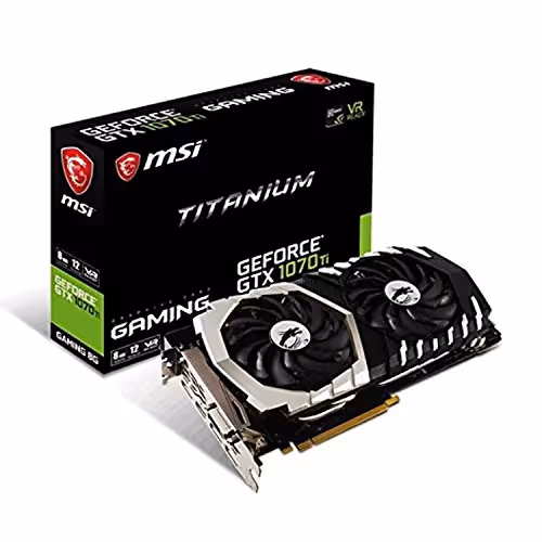 MSI TITANIUM GeForce GTX 1070 Ti 8GB GDDR5 Black / Silver