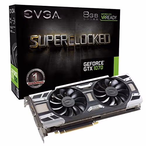 EVGA SC GAMING ACX 3.0 GeForce GTX 1070 8GB GDDR5 Black / Silver